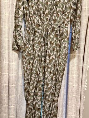 Lou & Grey Olive Camo Utility Jumpsuit